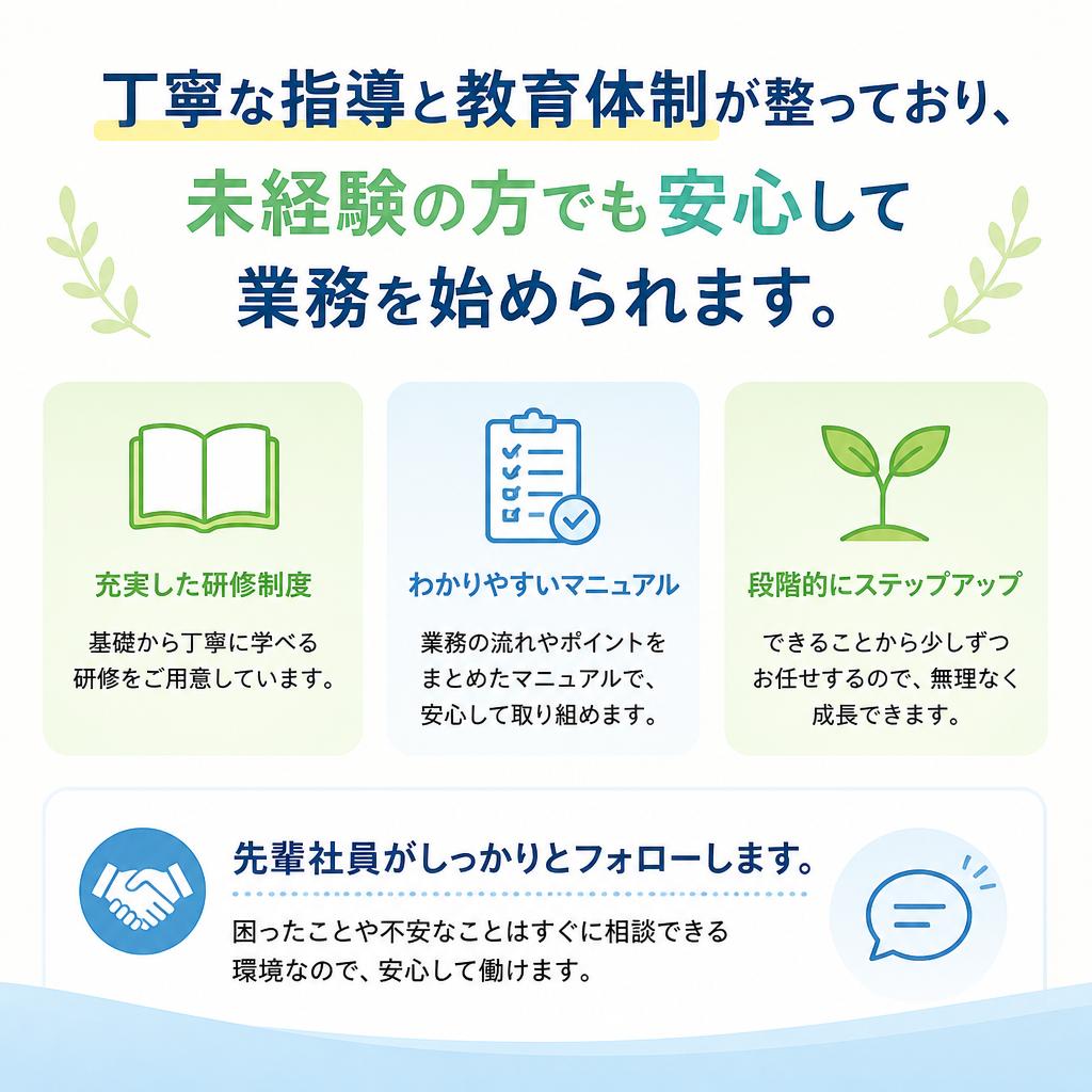 未経験者を全力サポート！