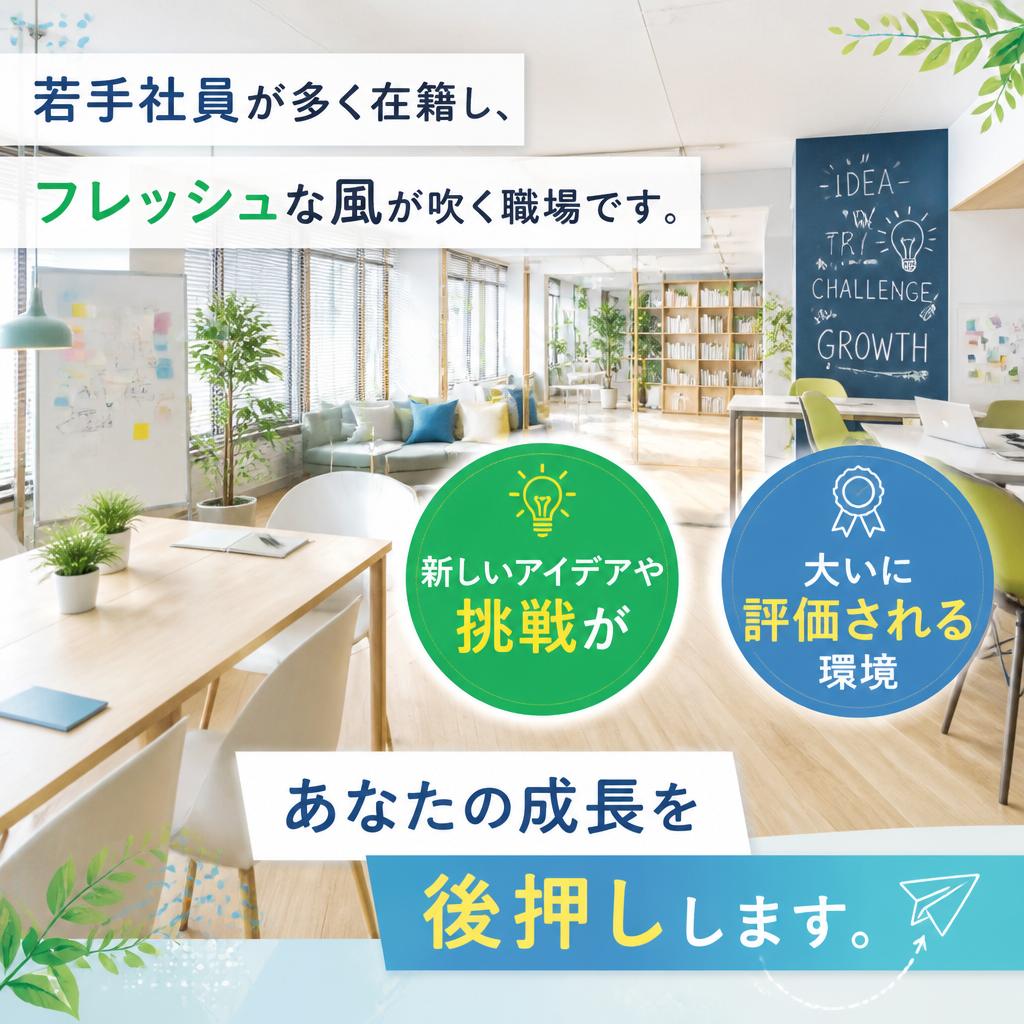 若手社員の活躍を応援する職場