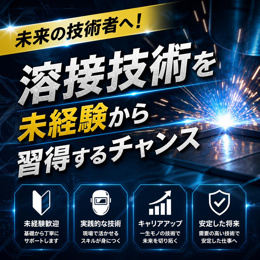 未来の技術者へ！溶接技術を未経験から習得するチャンス