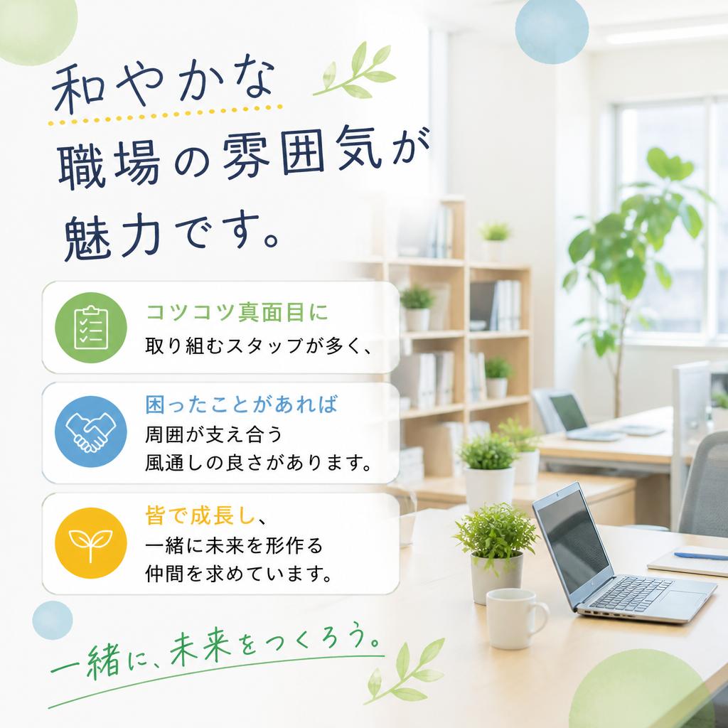 職場の雰囲気を知ろう！