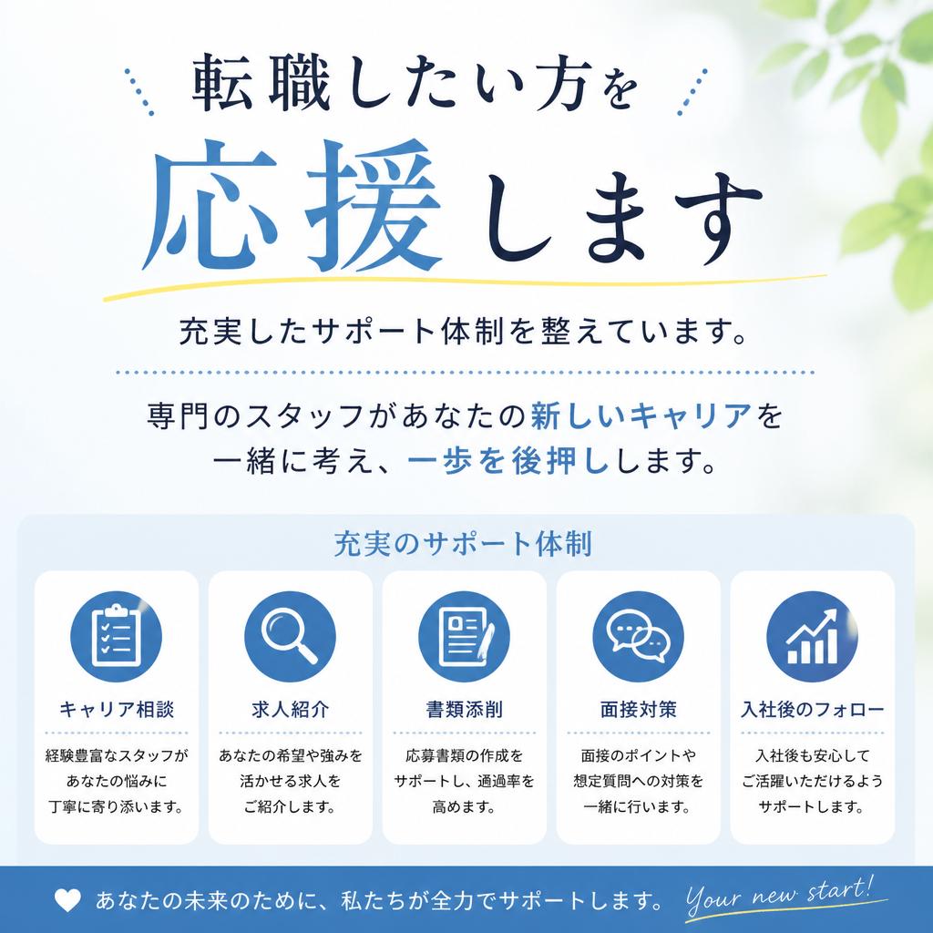 充実した転職サポート