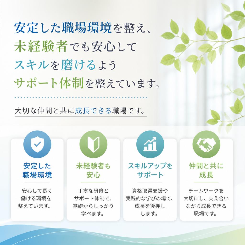 安心して働ける職場