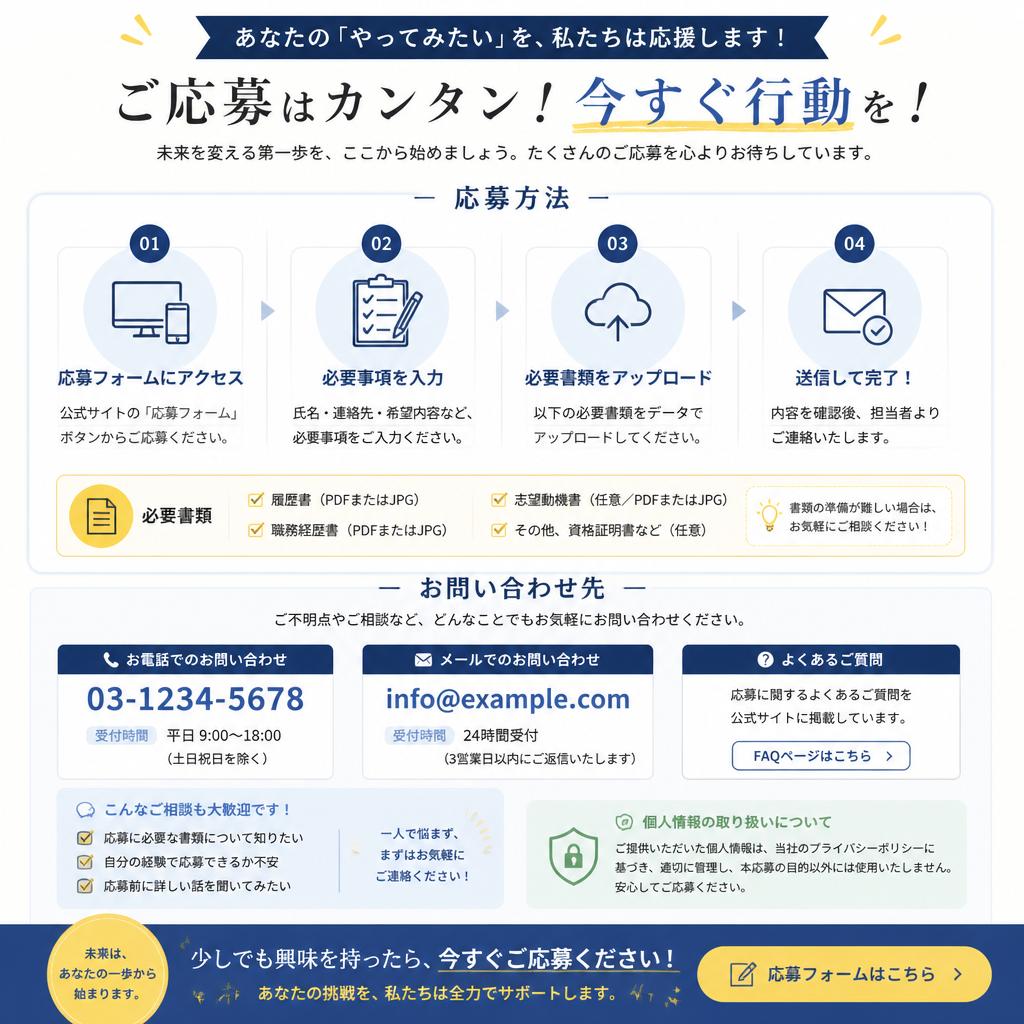 今すぐ応募しよう！