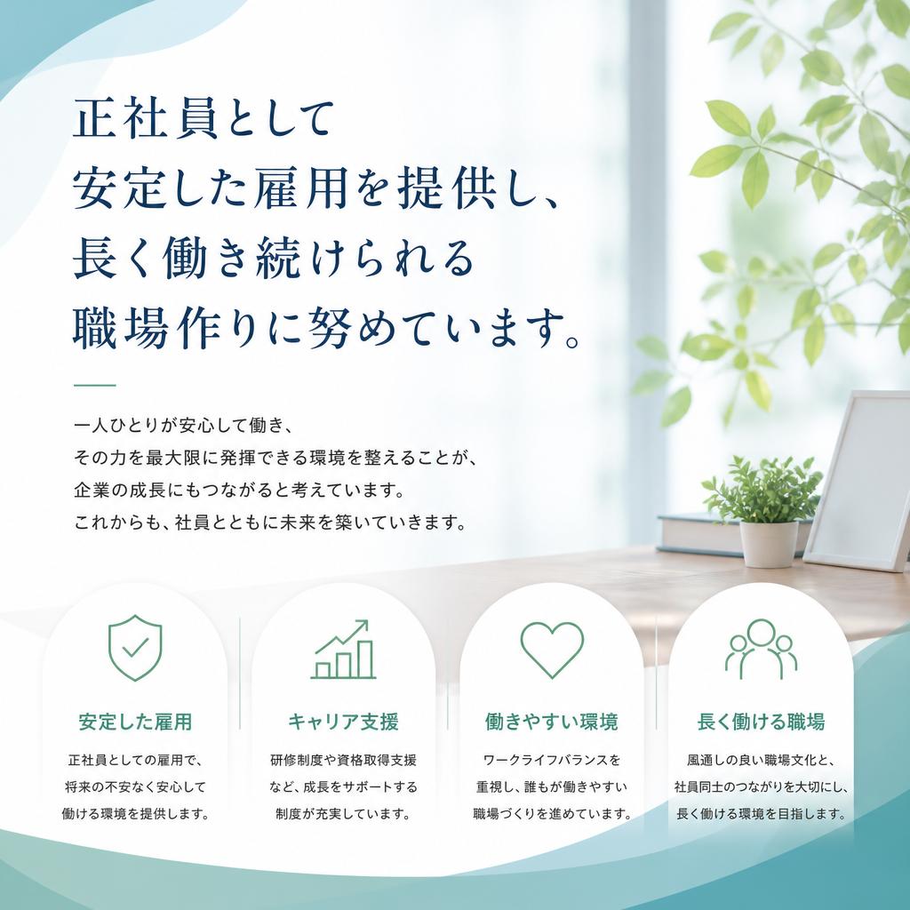 安心の正社員雇用