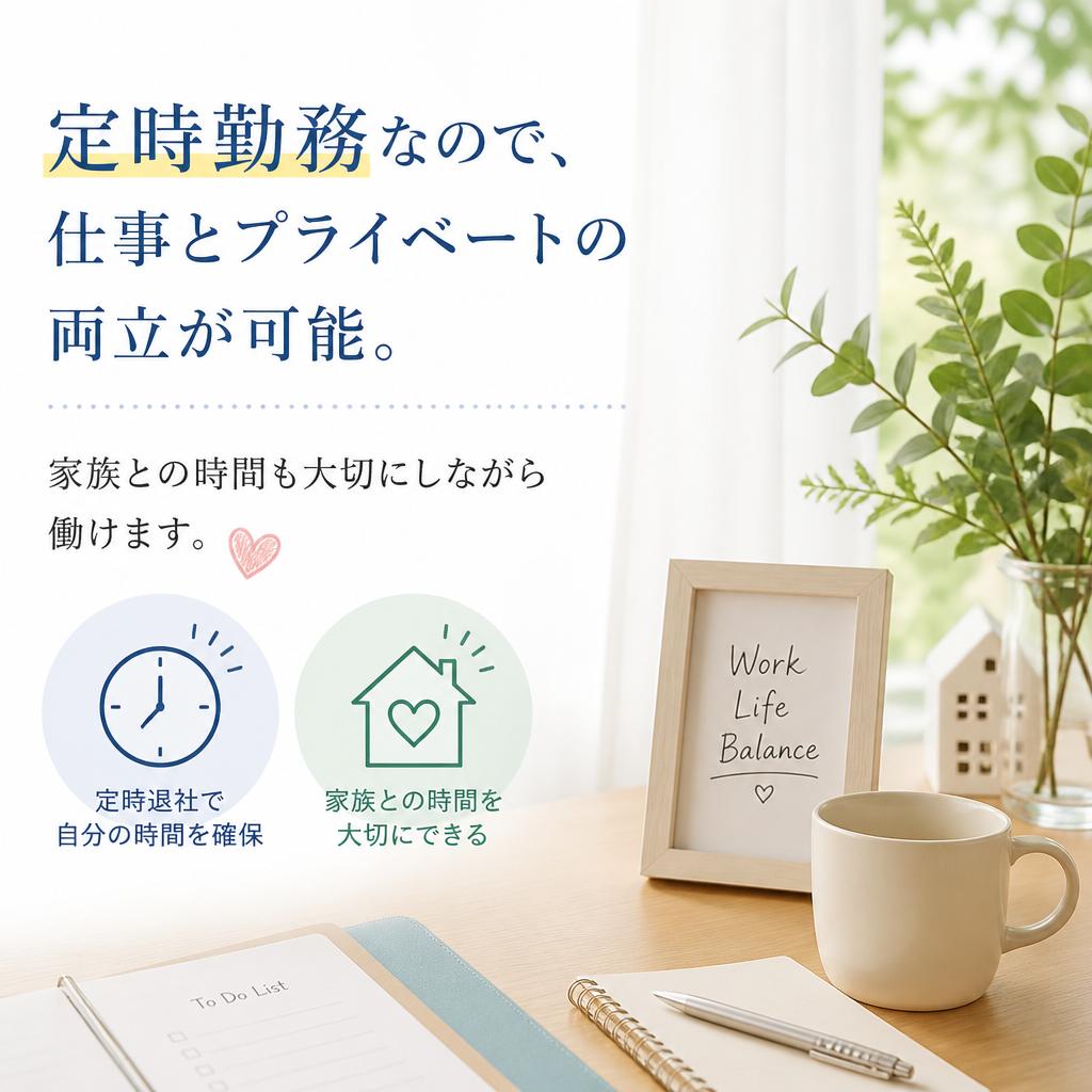 固定時間制でプライベートも充実