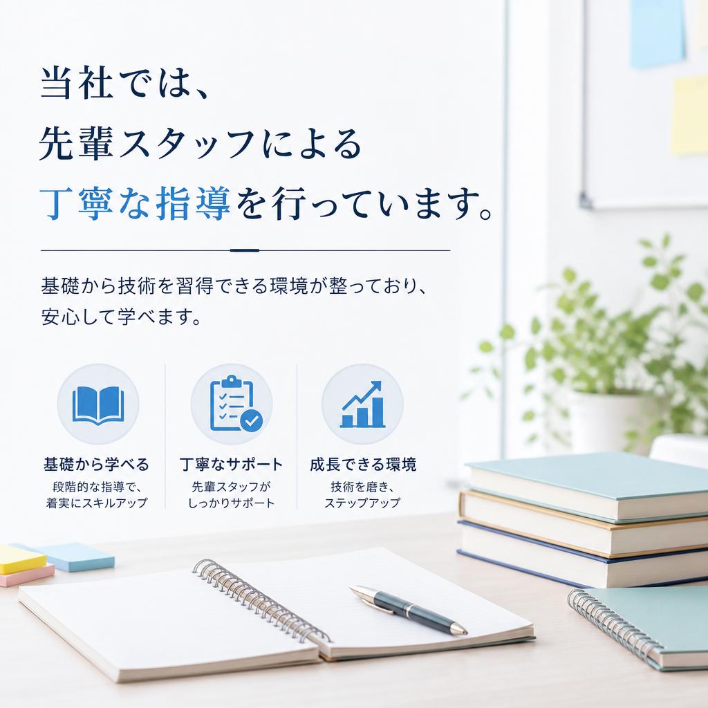 未経験でも安心の教育体制
