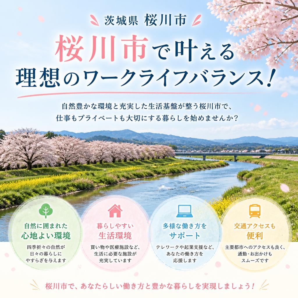 桜川市で叶える理想のワークライフバランス！