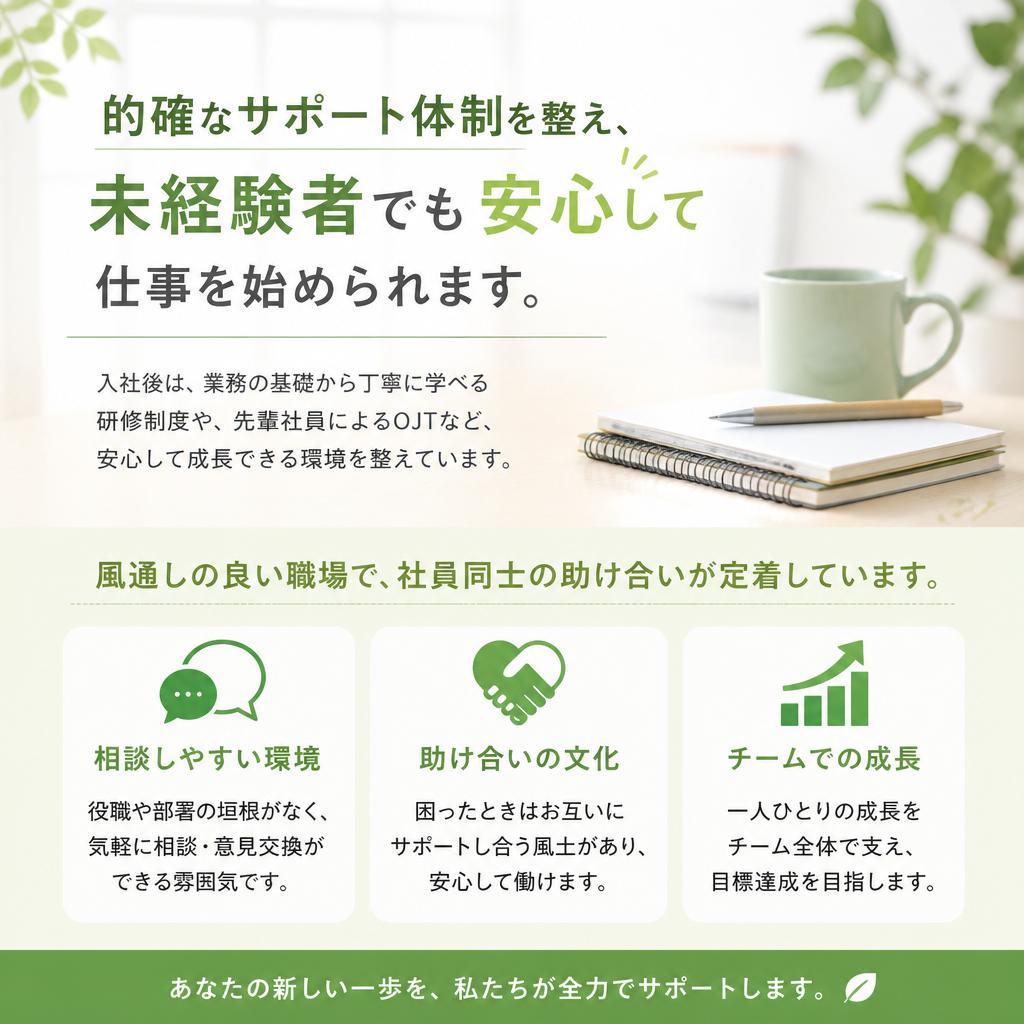 充実の職場環境