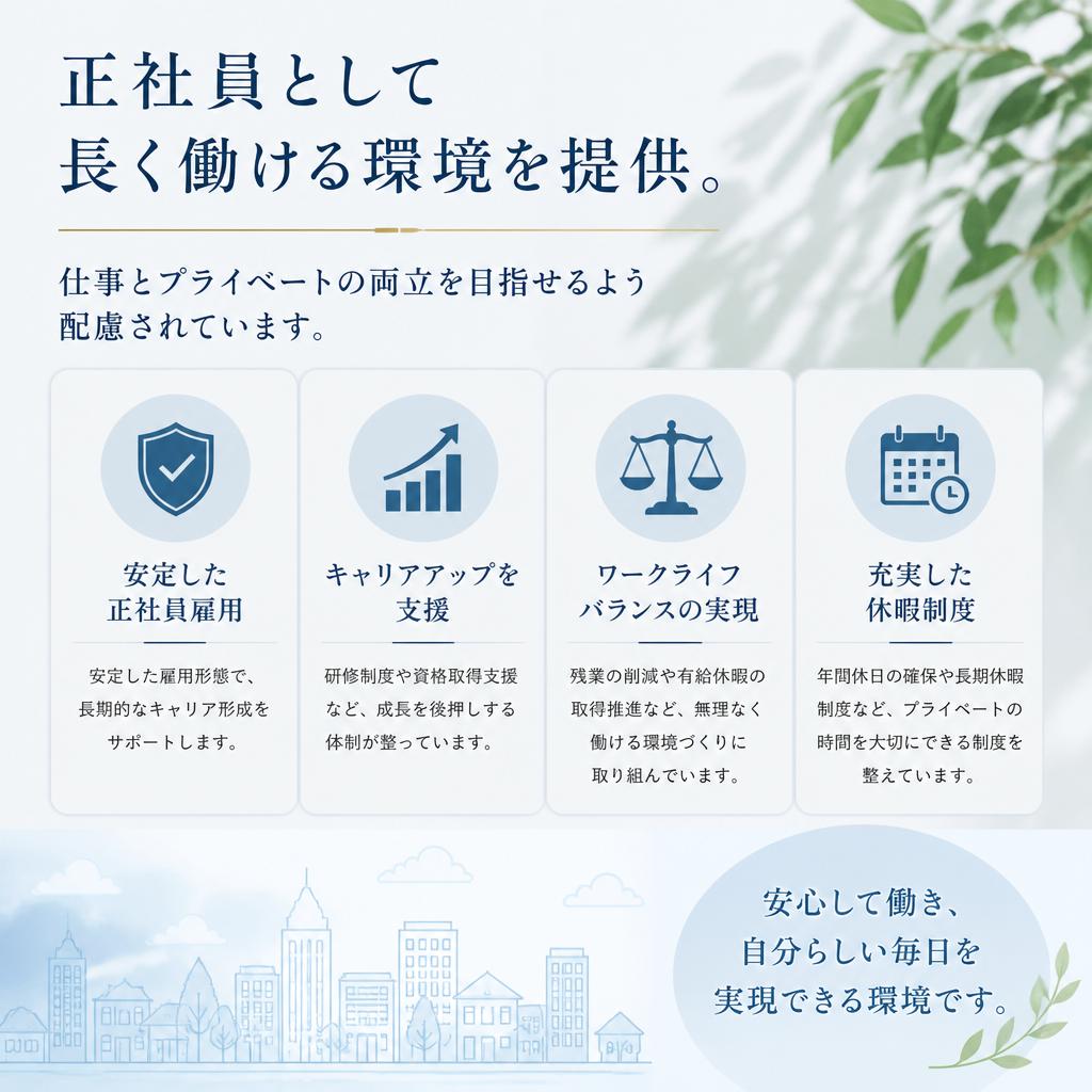 安定した正社員雇用