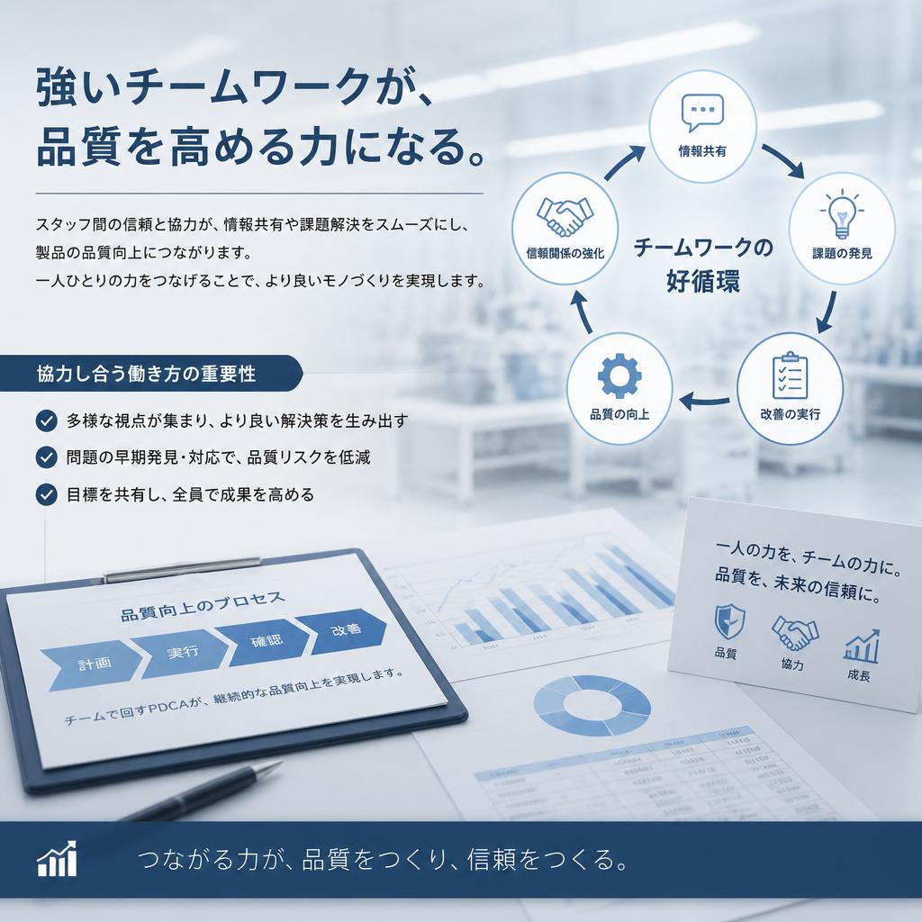 チームワークが生む製品のクオリティ
