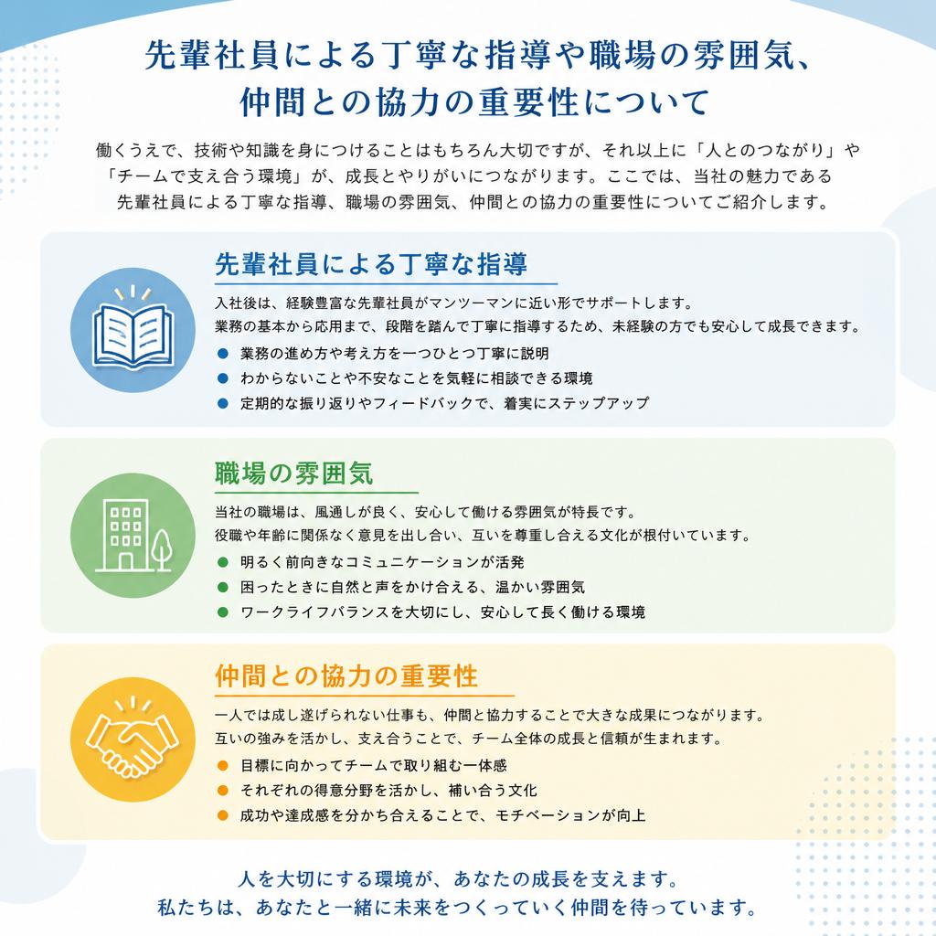 充実したサポート体制