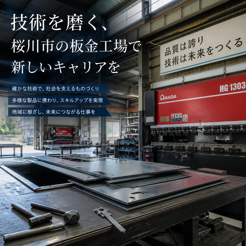 技術を磨く、桜川市の板金工場で新しいキャリアを