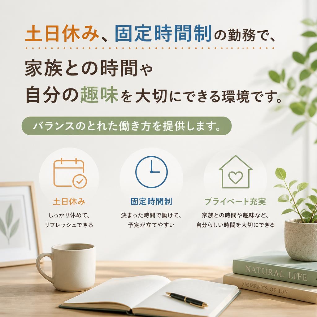 プライベートも大切にする職場