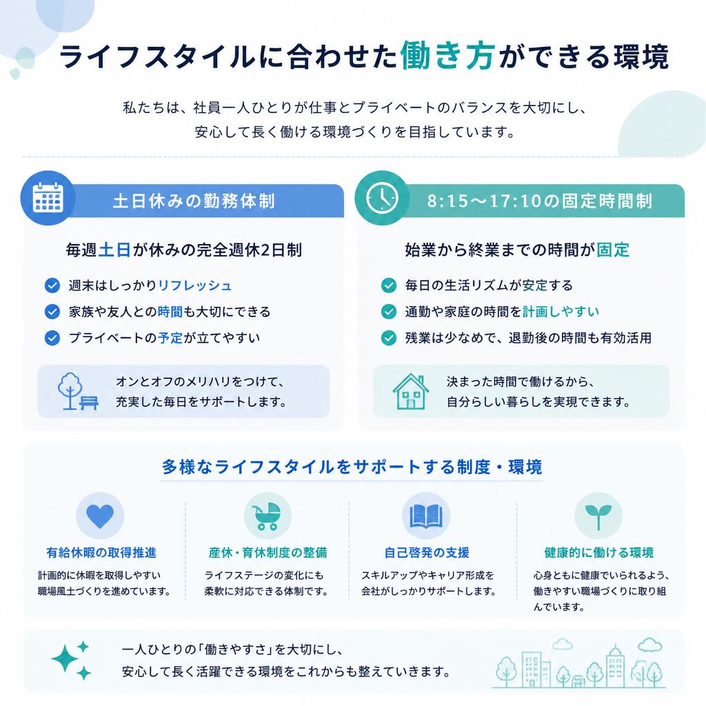 4. 安定した勤務環境と働きやすさ