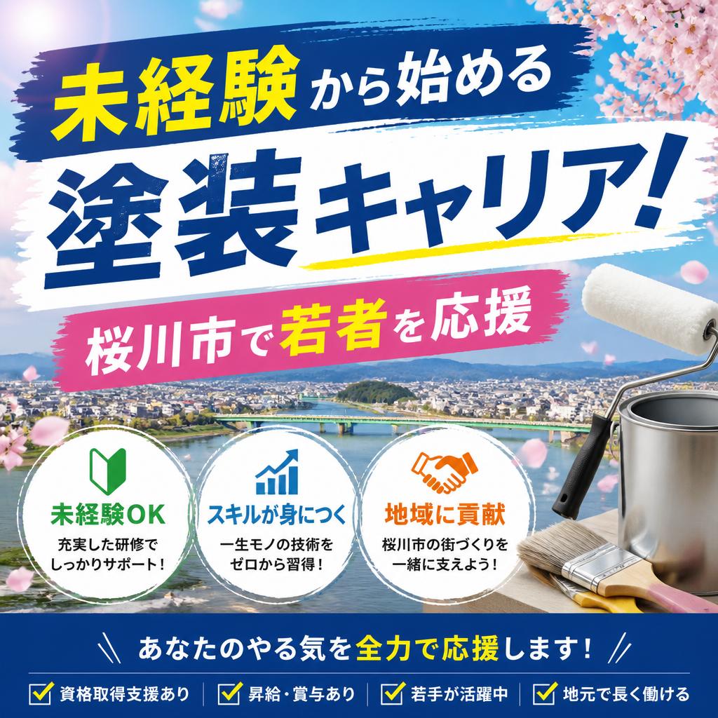 未経験から始める塗装キャリア！桜川市で若者を応援