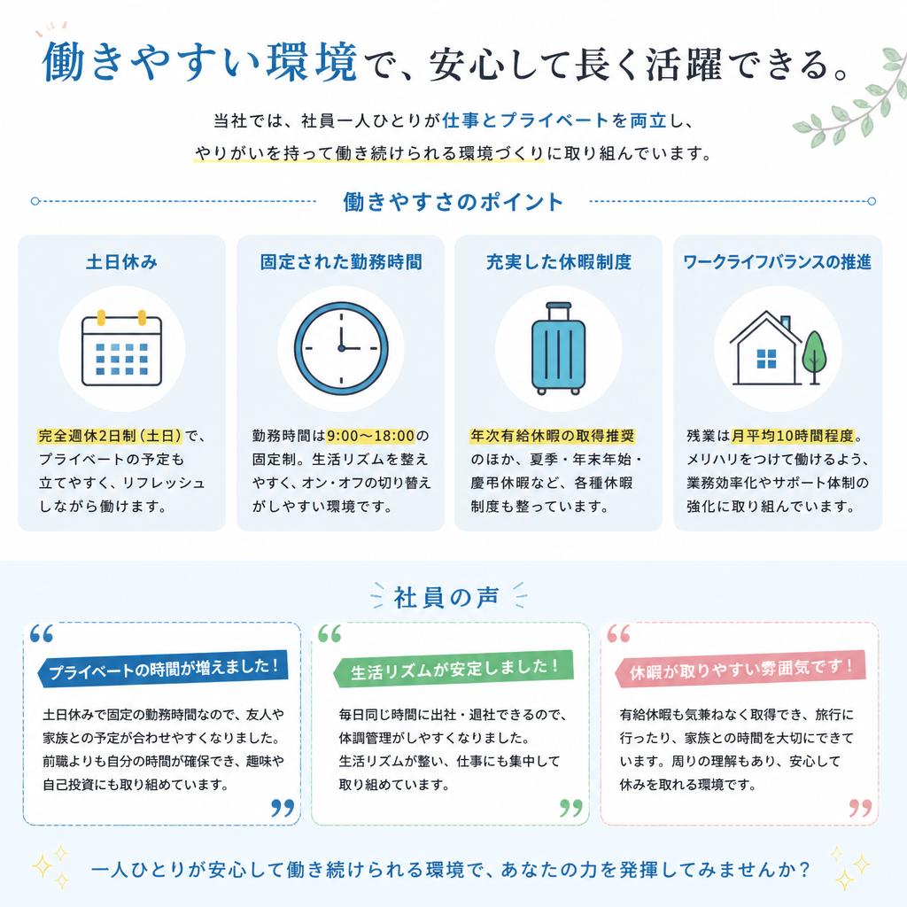 働きやすい環境づくり